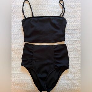 Aerie crinkle cut two piece EUC